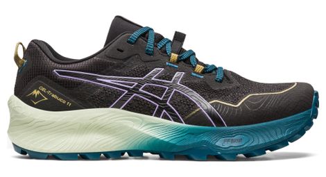 Asics gel trabuco 11 black violet blue women's trail running shoes