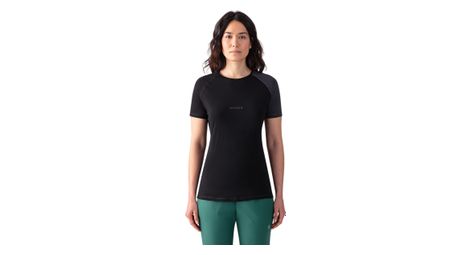 T-Shirt Running Ayaq Biafo Merinos Noir Femme