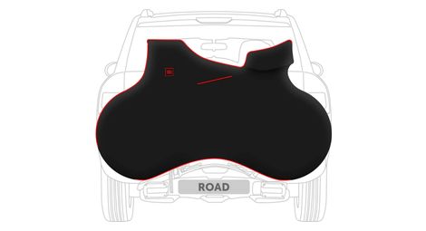 Housse velosock black e standard pour velo de route noir rouge