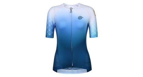 Maillot a vélo au manches courtes pour femmes blue 8andcounting