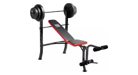 Banc marcy pm2084 + jeu de disques 45 kg - poids maximal de l’utilisateur 135 kg