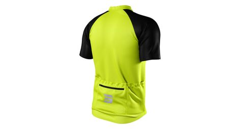 Maillot manches courtes shot unlimited zip jaune