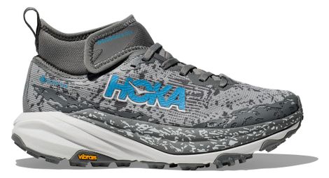 hoka speedgoat 6 mid gtx women s trail shoes grey blue