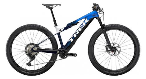 Vtt electrique tout suspendu trek e caliber 9 8 shimano xt 12v 250 wh 29 gloss alpine navy smoke 202