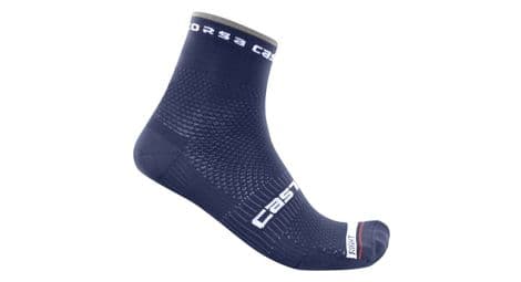 Castelli rosso corsa pro 9 unisex sokken blauw/wit