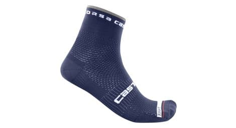 Chaussettes unisexe castelli rosso corsa pro 9 bleu blanc