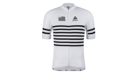 Maillot de manga corta odlo perf bretagne negro / blanco