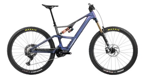 VTT Électrique Tout-Suspendu Orbea Rise LT M-Team 12V 420 Wh Shimano 85 Nm 29'' Bleu Tanzanite Carbon View 2025