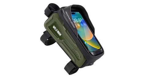 Bolsa de cuadro bici con porta móvil 1 L verde WILD MAN