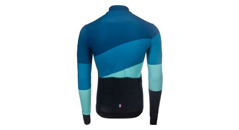Maillot manches longues lebram roselend vert bleu coupe ajustee
