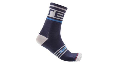 Chaussettes unisexe castelli prologo 15 bleu blanc