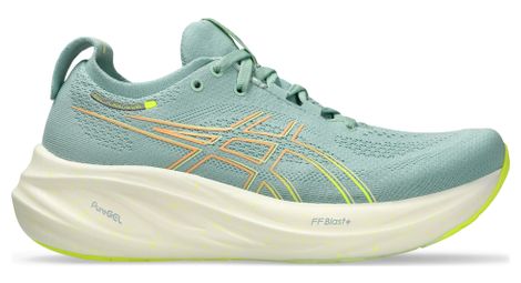 Asics gel-nimbus 26 running shoes green yellow women's