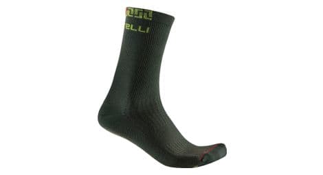 Chaussettes unisexe castelli bandito merino 18 vert