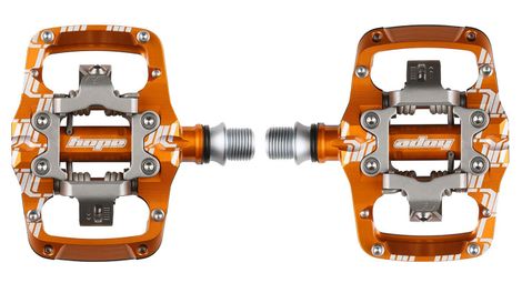 Paire de Pédales Automatiques Hope Union TC Clip Orange
