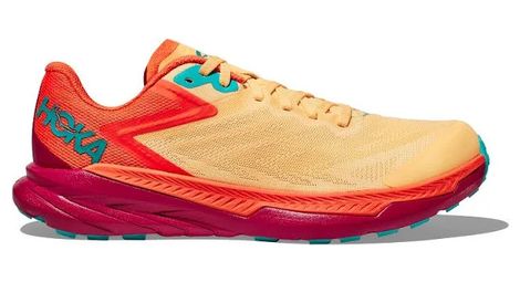Hoka zinal donna scarpe da trail running rosso corallo