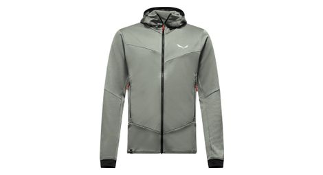 Polare da uomo salewa sella crevasse hoodie grigio