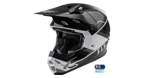 Casco integral fly racing formula cp rush gris / negro / blanco