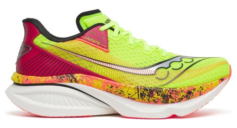 saucony endorphin azura hi octane yellow red men s running shoes