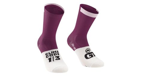Paire de chaussettes assos gt c2 violet blanc