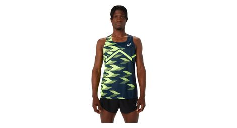 Asics light run graphic tanktop blau gelb