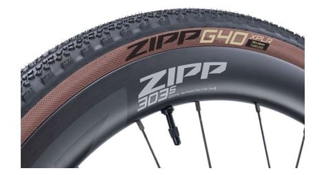 Neumático de grava zipp g40 xplr de 700 mm, sin cámara, plegable, con flanco marrón