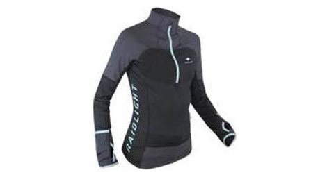 Maillot manches longues 1 2 zip raidlight wintertrail noir femme