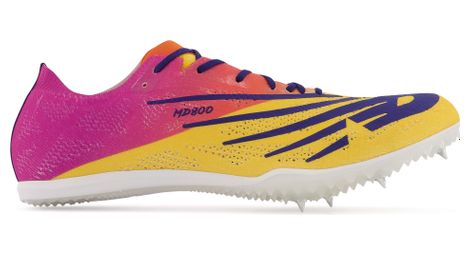 Zapatillas de atletismo new balance md 800 v8 naranja rosa