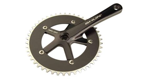 PEDALIER MONOVITESSE/FIXIE 46D L165 NOIR (DIAM 130/AXE CARRE 110.5)