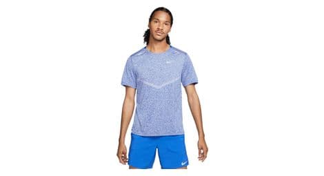 Maillot manches courtes nike rise 365 bleu homme