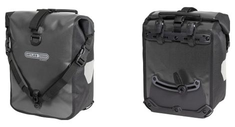 Paire de sacoches de porte bagage ortlieb sport-roller classic 25l gris / noir