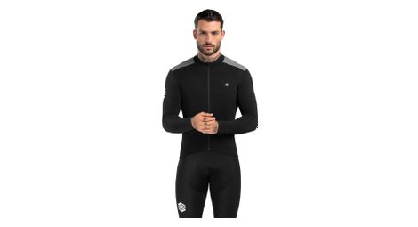 Maillot vélo thermique homme cyclisme srx m4 fleet moss noir