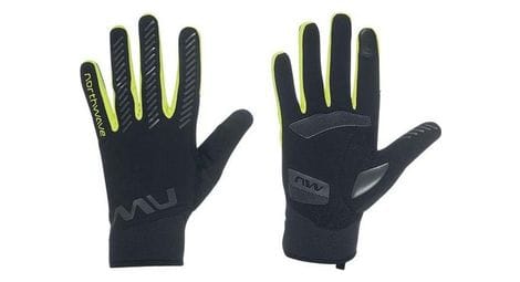 Gants northwave active gel noir jaune fluo