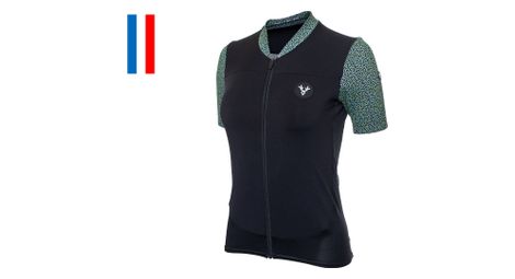 Maillot de manga corta para mujer lebram aspin negro verde