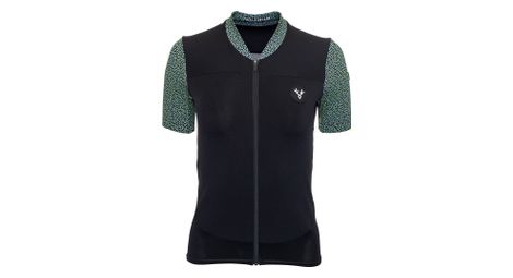 Maillot manches courtes femme lebram aspin noir vert