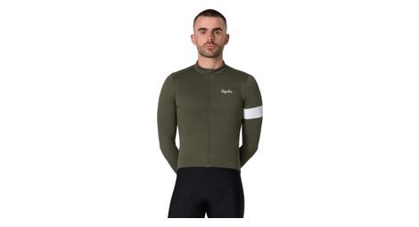 Maillot Manches Longues Rapha Core Thermal Vert/Blanc Homme