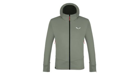 Giacca in polare da uomo salewa puez polarlite hoodie grey