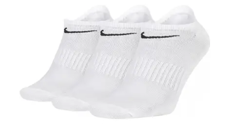 Nike everyday lichtgewicht no-show sokken (x3) wit unisex