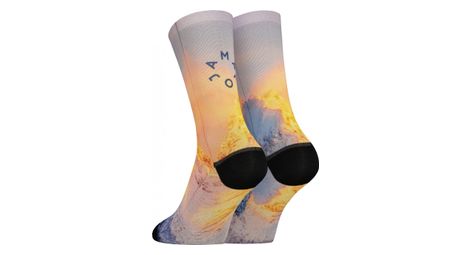 Chaussettes femme maloja rittnerm mountain snow bleu orange
