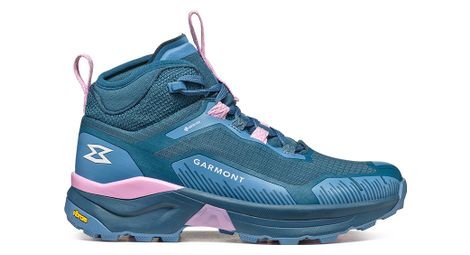 Chaussures de randonnée femme garmont 9.81 engage mid gore-tex bleu/rose