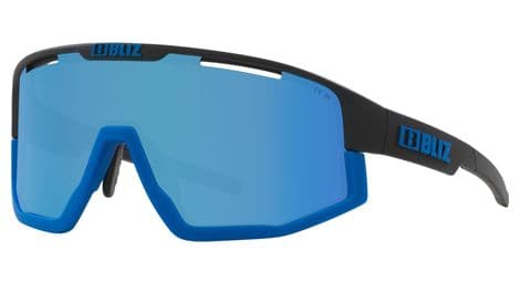 Lunettes bliz fusion noir mat bleu   ecran miroir bleu