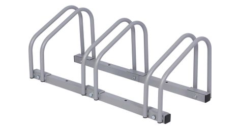 Râtelier pour 3 vélos -  extensible, montage au sol, support vélo en acier galvanisé