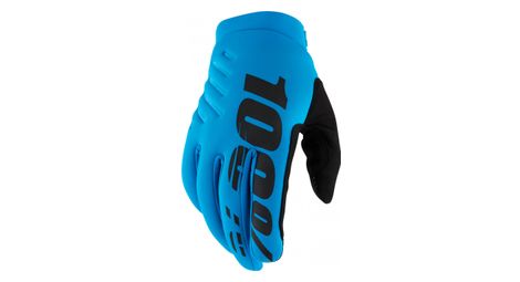 Gants longs 100 brisker bleu turquoise