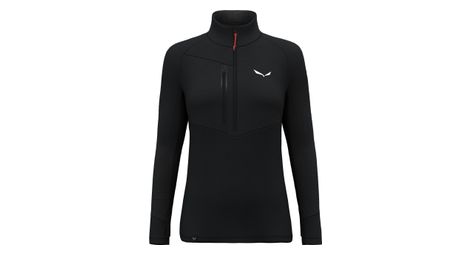 Dames salewa vajolet polarlite responsive half zip fleece zwart