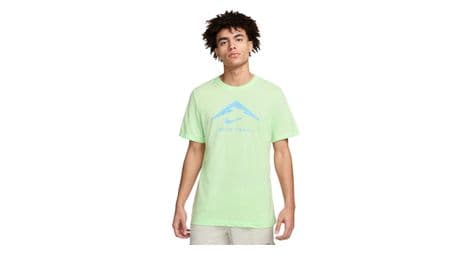 Camiseta de manga corta nike dri-fit trail logo verde azul hombre