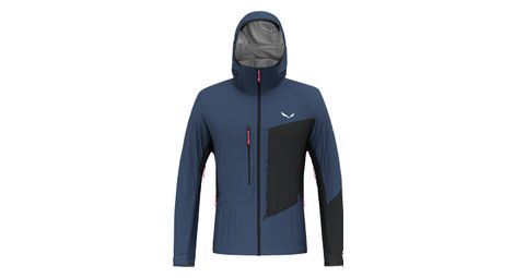 Giacca impermeabile da uomo salewa sella 3l powertex blu