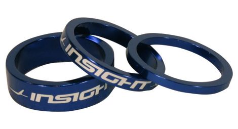 x3 Entretoises de Direction Insight 1'' Bleu
