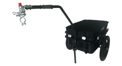 Remorque vélo 70l bagages remorque vélo avec caisse trolley + réflecteurs - noir