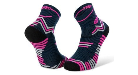 Paire de chaussettes bv sport trail ultra bleu rose