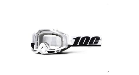 Masque 100% Racecraft Stuu Blanc - Noir / Ecran Transparent
