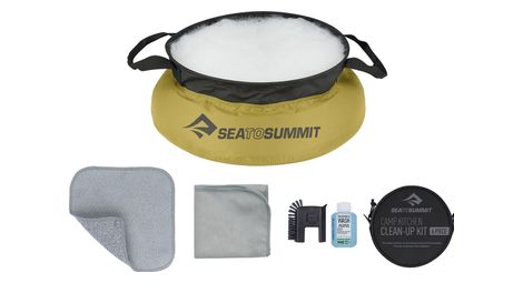 Kit de nettoyage sea to summit brosse + savon multi usage 50ml + cuisine 10l + serviettes